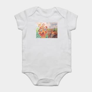 Konoha landscape Baby Bodysuit